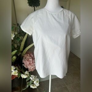 White Relaxed Boxy Short Sleeve Top